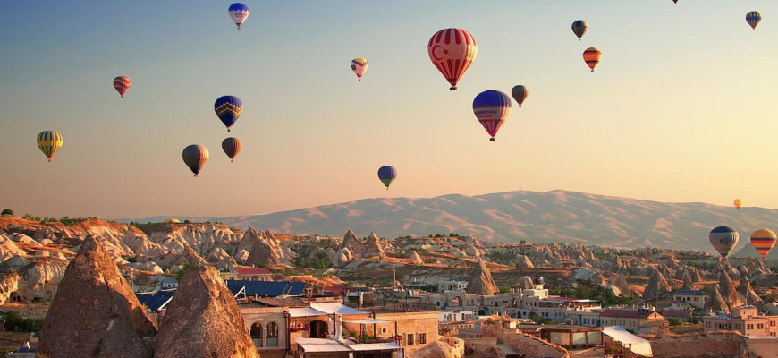 Каппадокия отдых в Турции, как добраться, воздушные шары